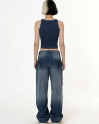 Volfsbane Devil's Cut Fitted Denim Top