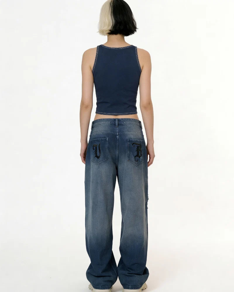 Volfsbane Devil's Cut Fitted Denim Top