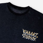 Khaaki Oversized T-shirt Black Faded - Khaaki Studios