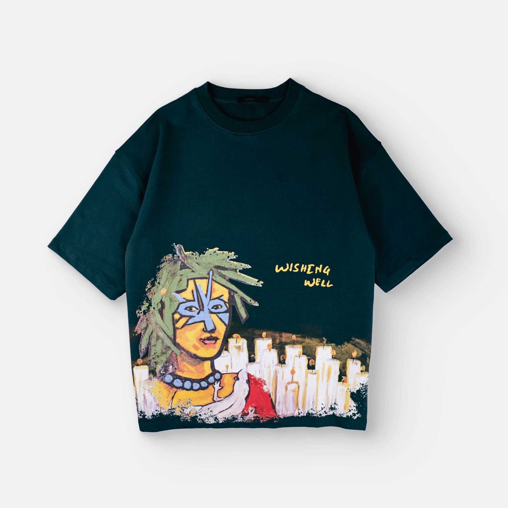 Khaaki Oversized T Shirt - Wishing Well