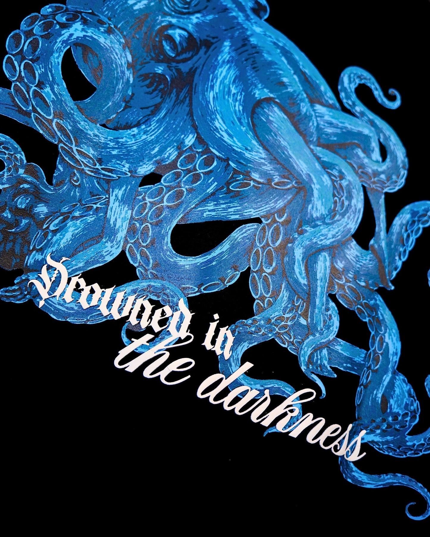 Khaaki Oversized T Shirt - Drowned in Darkness