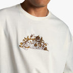 Khaaki Oversized T-shirt Off White Embroidered - The Swan Opera