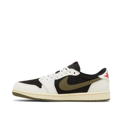 Alternate side view of Travis Scott x Air Jordan 1 Retro Low OG 'Olive'