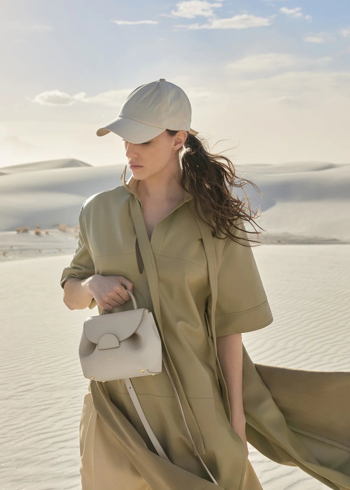 Polene Numero Un Nano Edition Textured Bag - Chalk