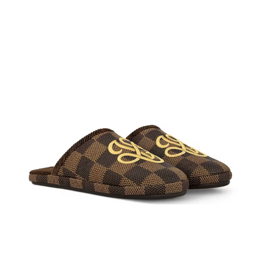 Louis Vuitton LV Palace Slipper Damier Pop Ebene