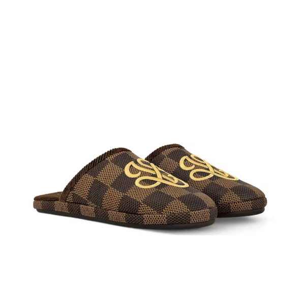 Louis Vuitton LV Palace Slipper Damier Pop Ebene - reference