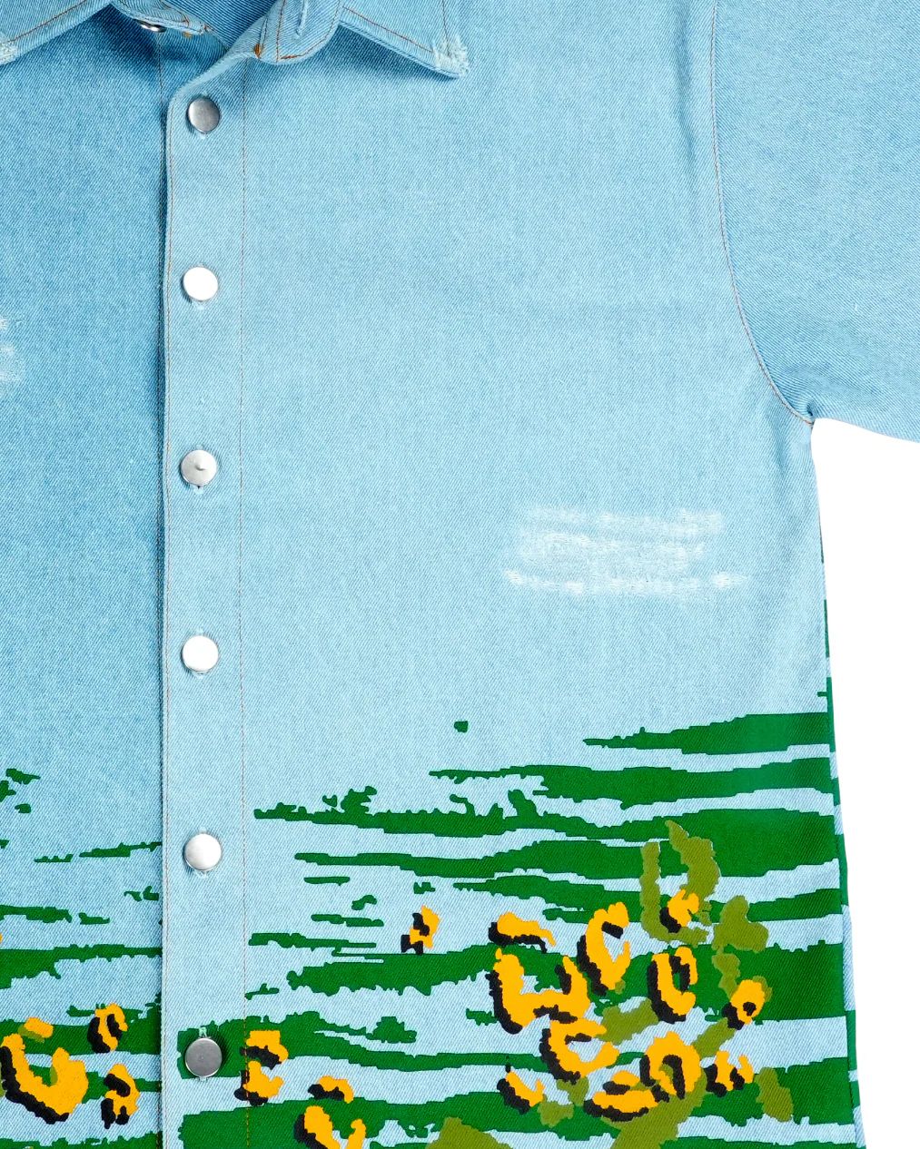 Off Sinners Oversized Denim Shirt - Raw Tide