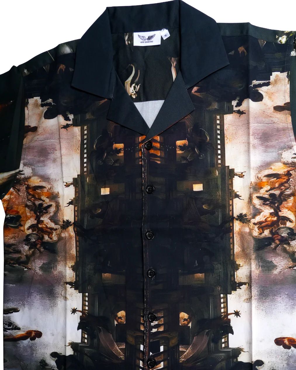 Off Sinners Oversized Black Shirt - Infernal Feast