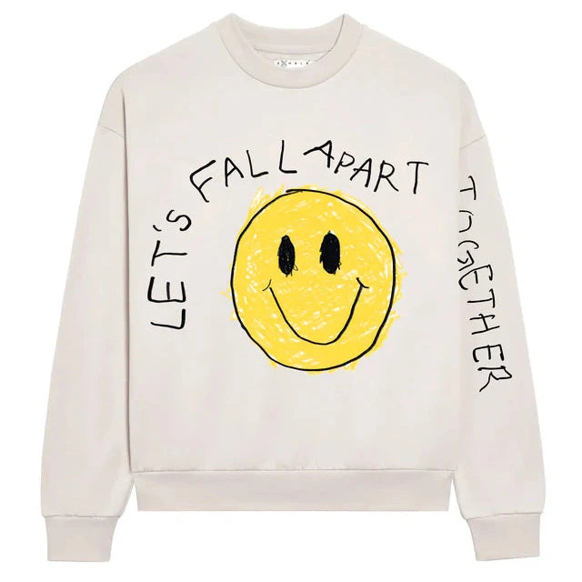 Exhale Label Oversized Sweatshirt White - Yashika