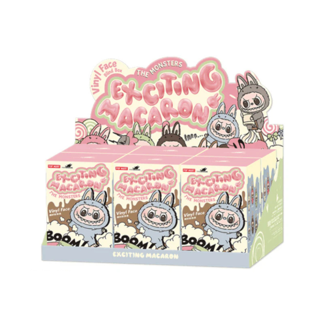 Pop Mart Labubu The Monsters Exciting Macarons Vinyl Face Sealed Case (Pack of 6)