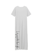 Exhale Label White Side Slit T-Dress - Antima