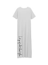 White Side Slit T-Dress - Antima