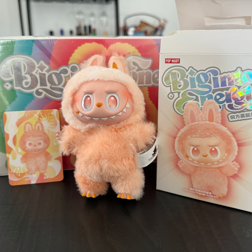 Pop Mart Labubu The Monsters Big Into Energy Series Happiness Vinyl Plush Pendant