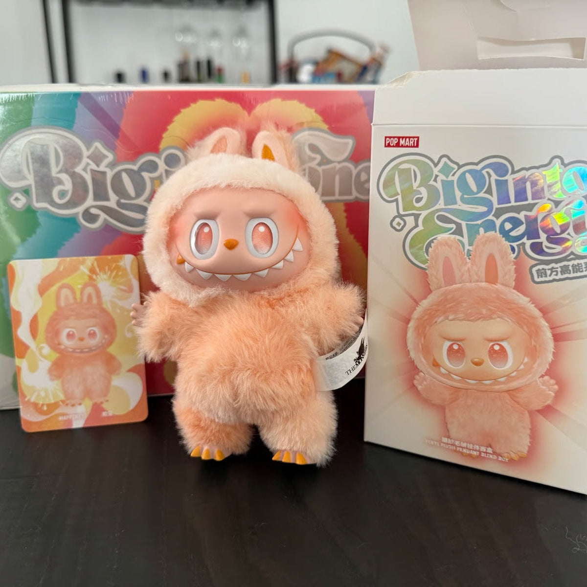 Pop Mart Labubu The Monsters Big Into Energy Series Happiness Vinyl Plush Pendant