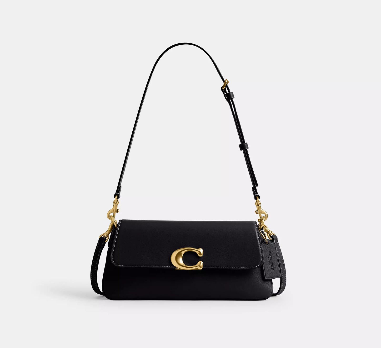 Coach Jet Shoulder Bag - Black/Brass/Smooth Leather