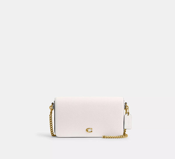 Coach Mila Crossbody Bag With Signature Canvas - Chalk/Brass/Pebble Leather