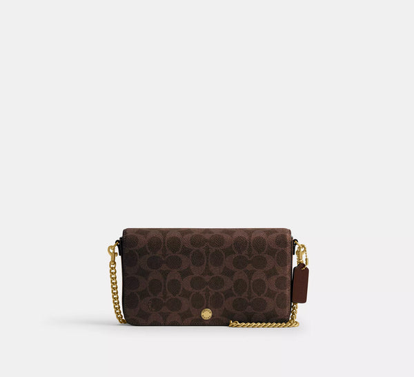 Coach Mila Crossbody Bag In Signature Canvas - Maple/Brass/Coated Canvas