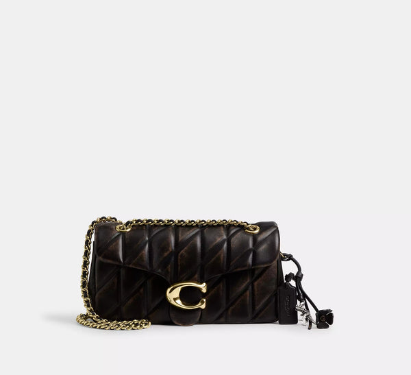 Coach Tabby Shoulder Bag 26 In Loved Leather With Quilting - Loved Leather/Black Brown