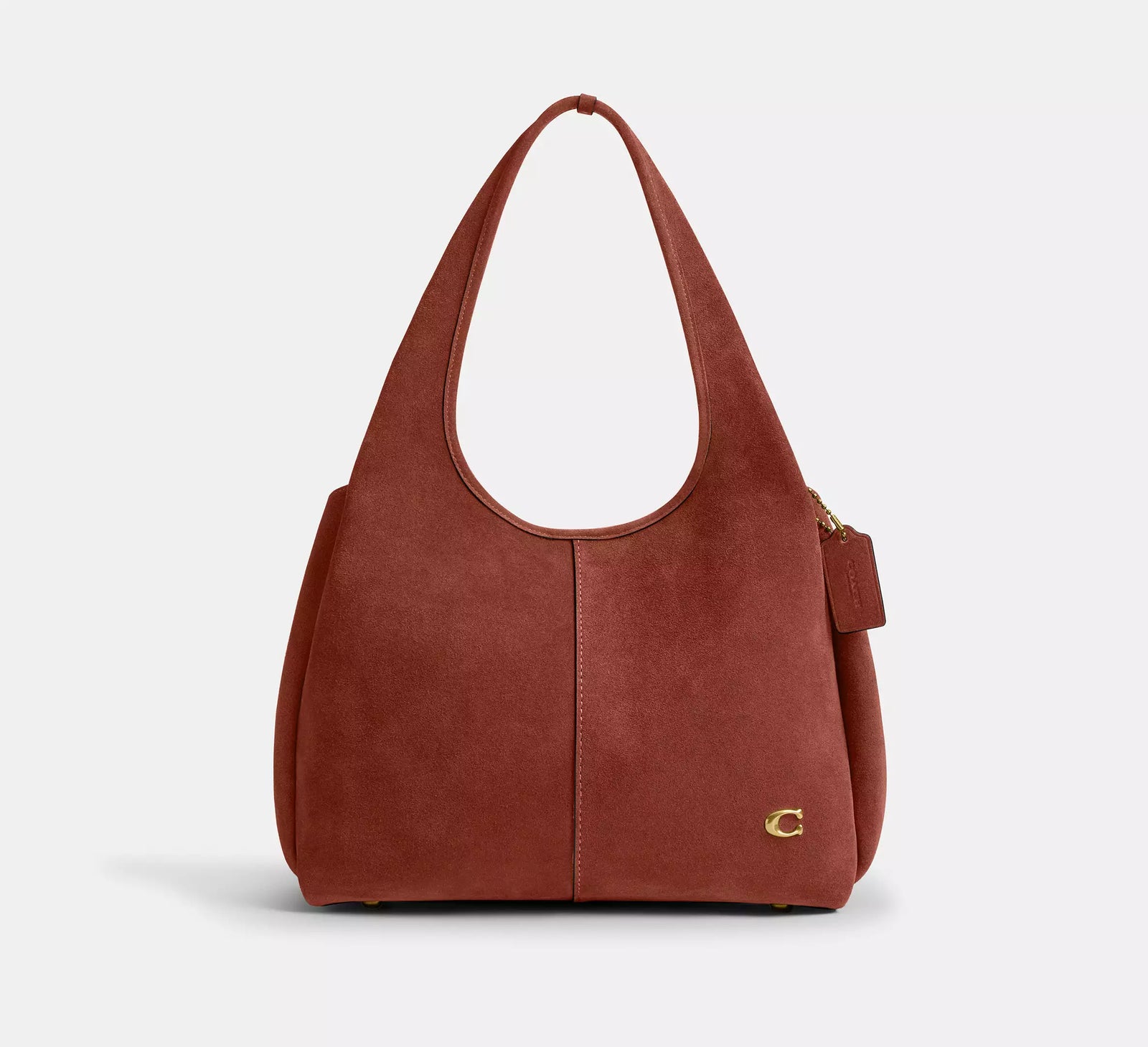 Lana Shoulder Bag - Clay/Brass/Suede