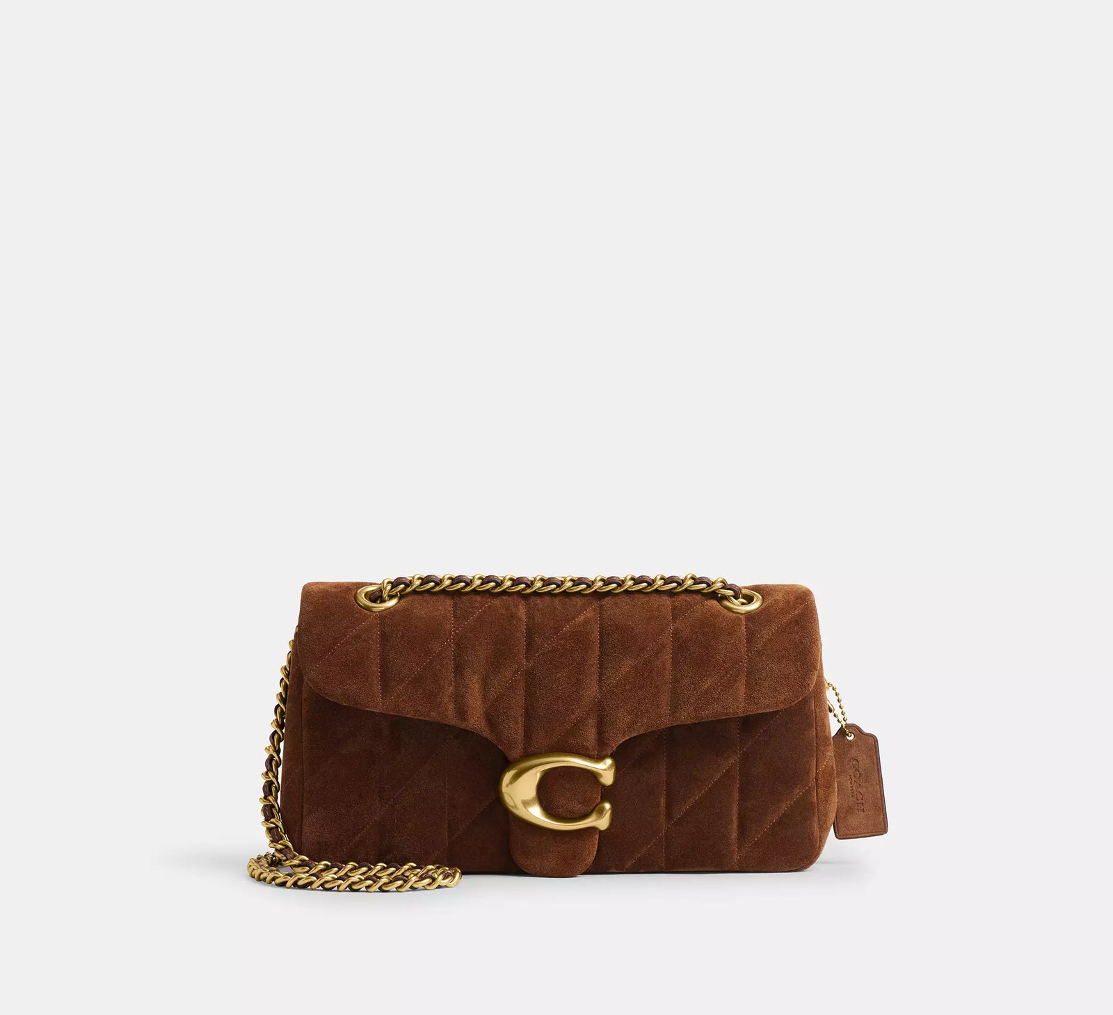 Coach Tabby Shoulder Bag 26 With Quilting - Warm Brown/Brass/Suede