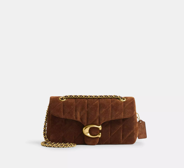 Coach Tabby Shoulder Bag 26 With Quilting - Warm Brown/Brass/Suede