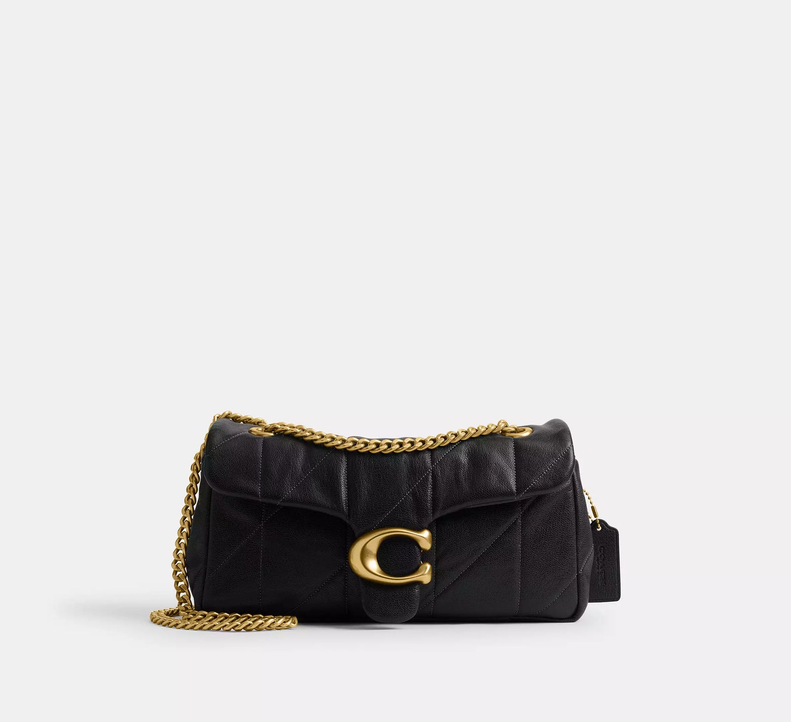Coach Tabby Shoulder Bag 26 With Quilting - Black/Brass/Smooth Leather
