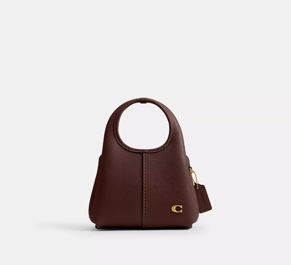 Coach Lana Shoulder Bag 19 - Maple/Brass/Polished Pebble Leather