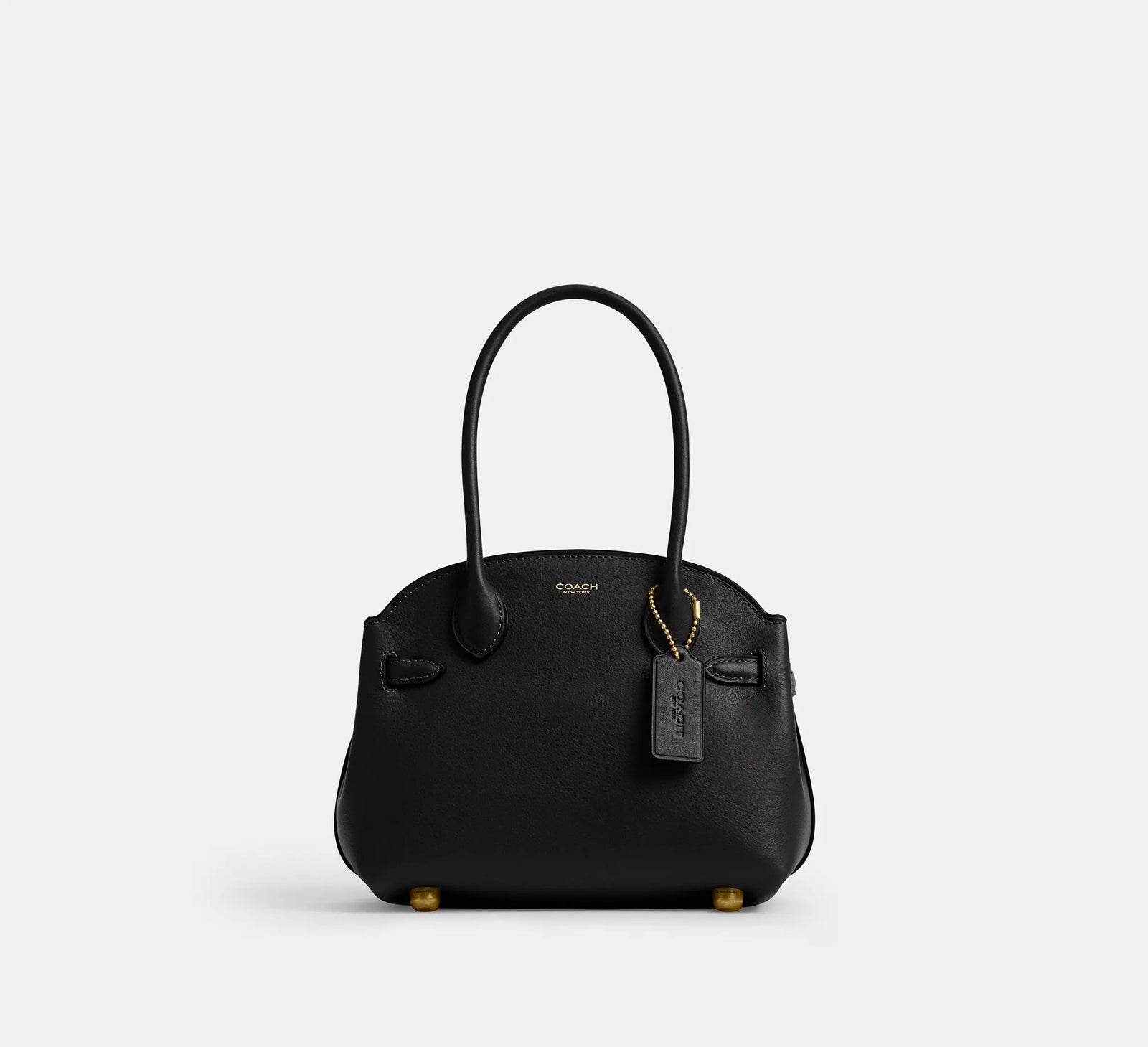 Coach Soft Empire Carryall Bag 21 - Black/Brass/Natural Grain Leather