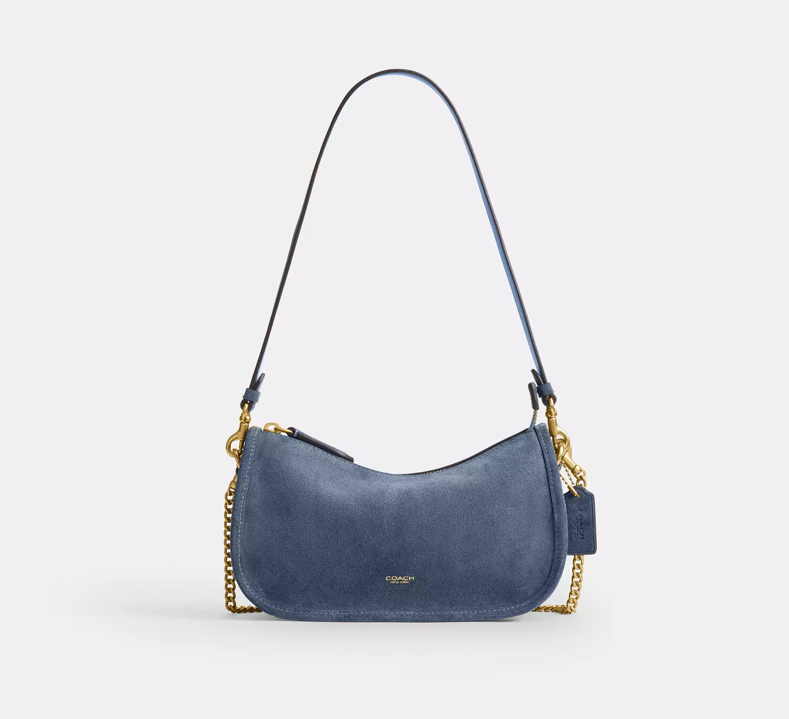 Coach Waverly Bag - Light Denim/Brass/Suede