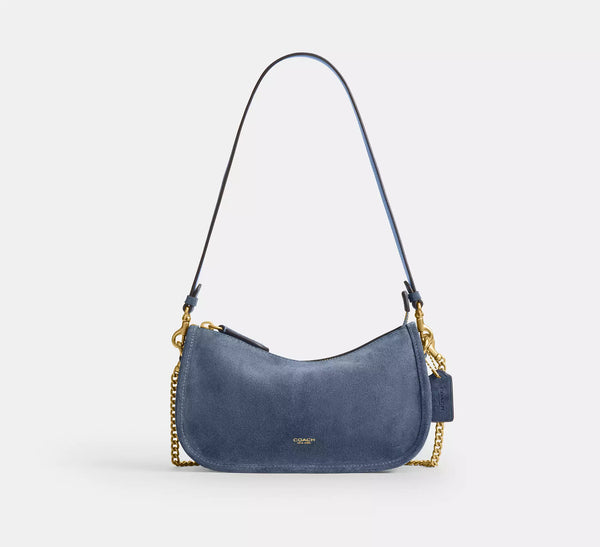 Coach Waverly Bag - Light Denim/Brass/Suede