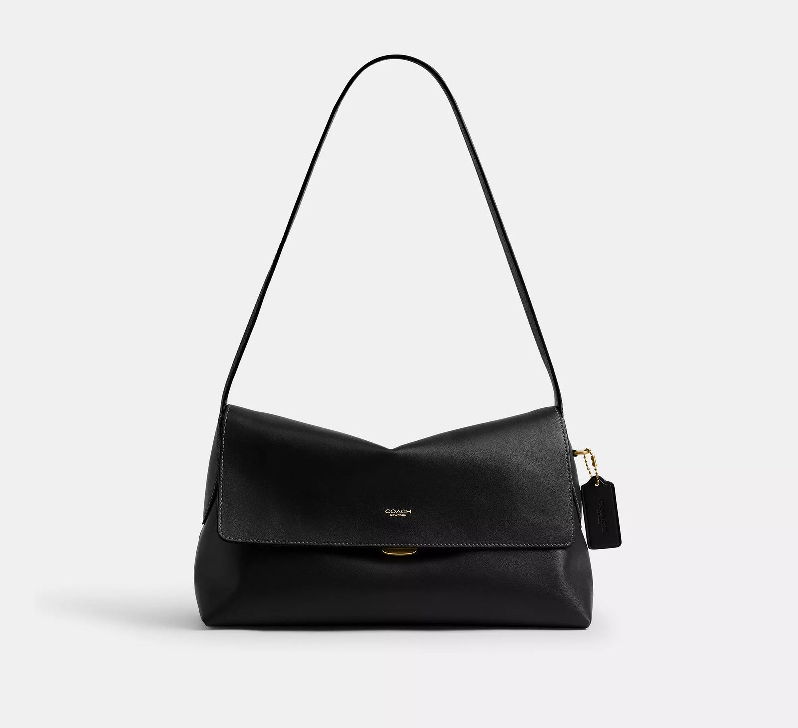 Chelsea Shoulder Bag 30 - Black/Brass/Natural Grain Leather