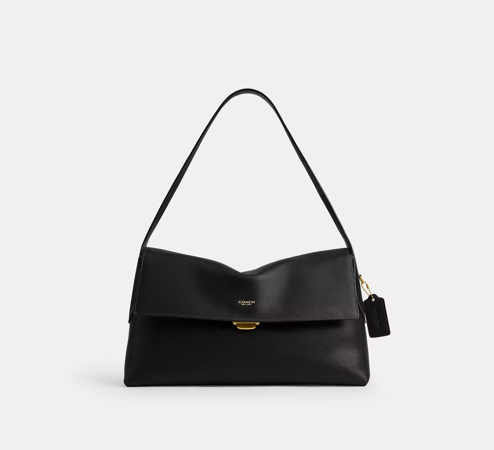 Coach Chelsea Shoulder Bag 36 - Black/Brass/Natural Grain Leather