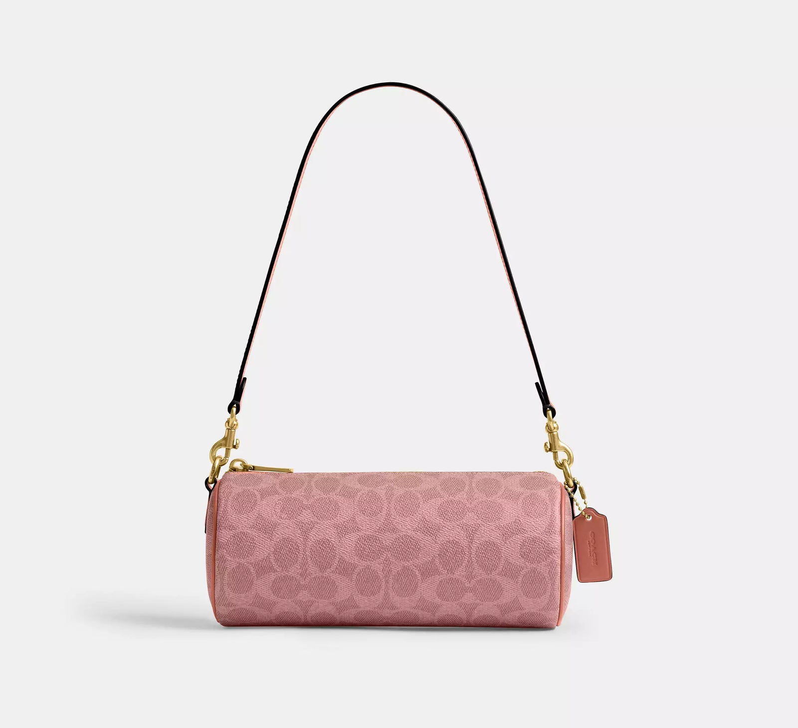 Coach Barrel Bag - Melon Pink/Brass/Coated Canvas