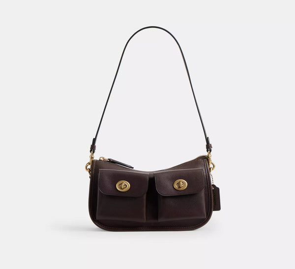 Twin Turnlock Waverly Bag - Maple/Brass/Natural Grain Leather