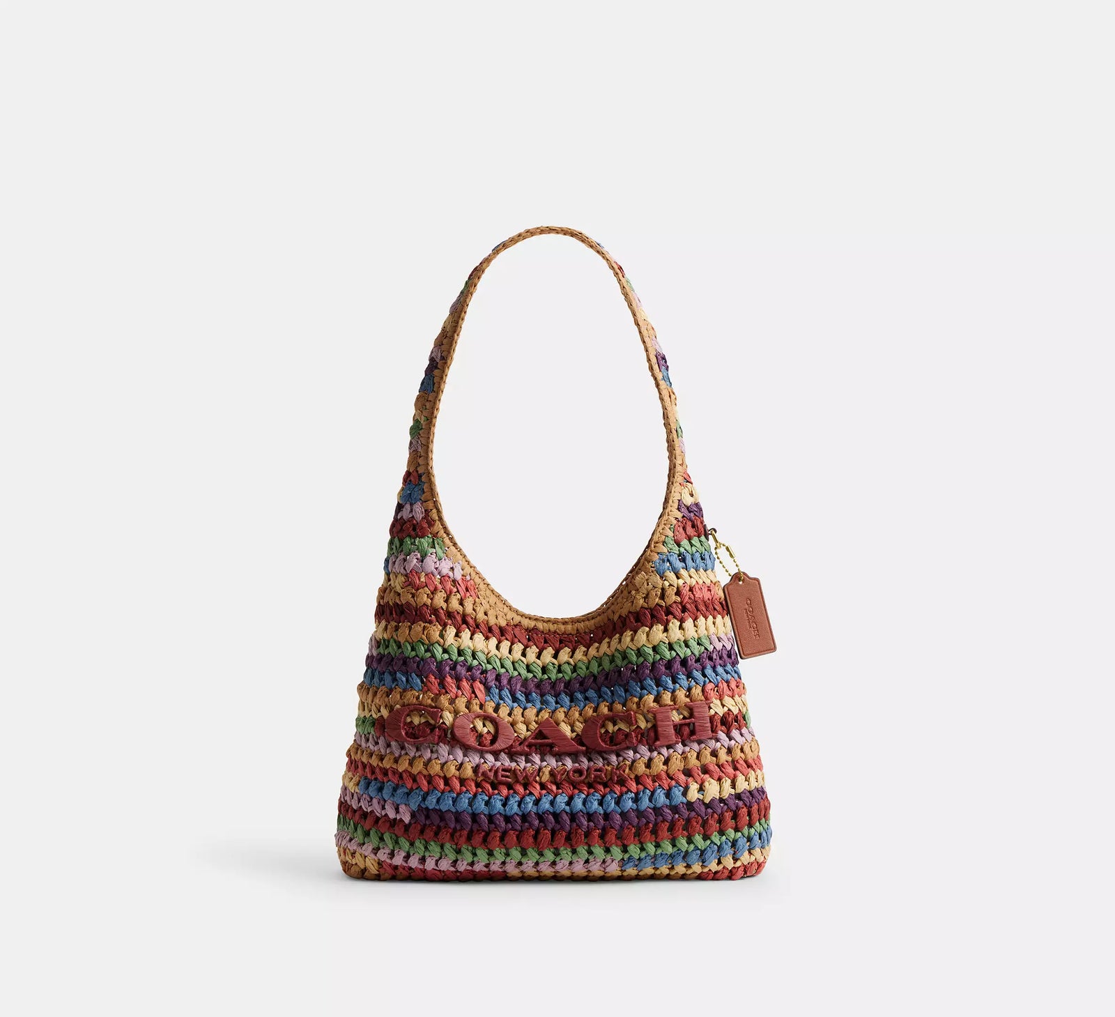Brooklyn Shoulder Bag 28 - Multi/Brass/Straw