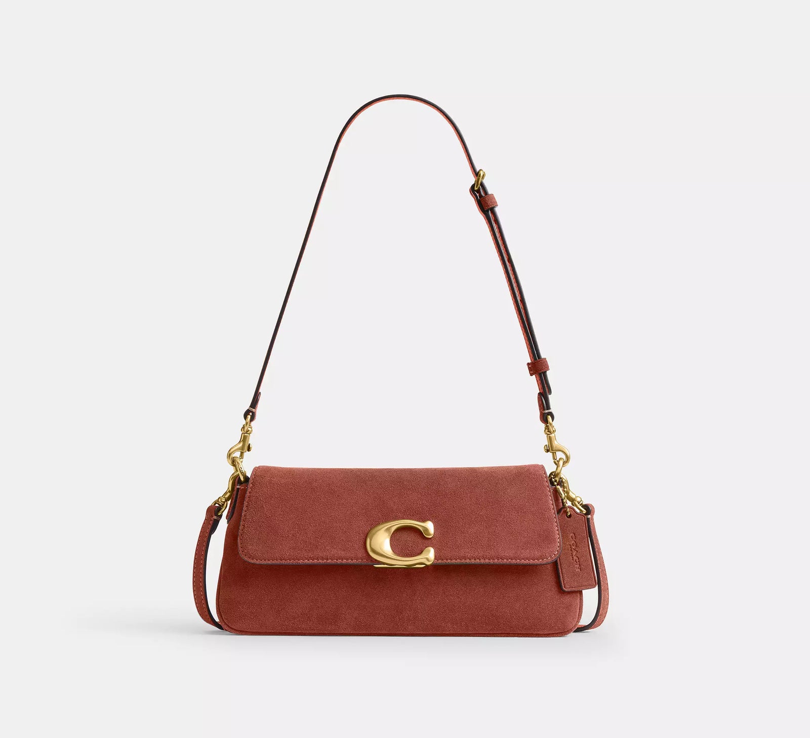 Coach Jet Shoulder Bag - Clay/Brass/Suede