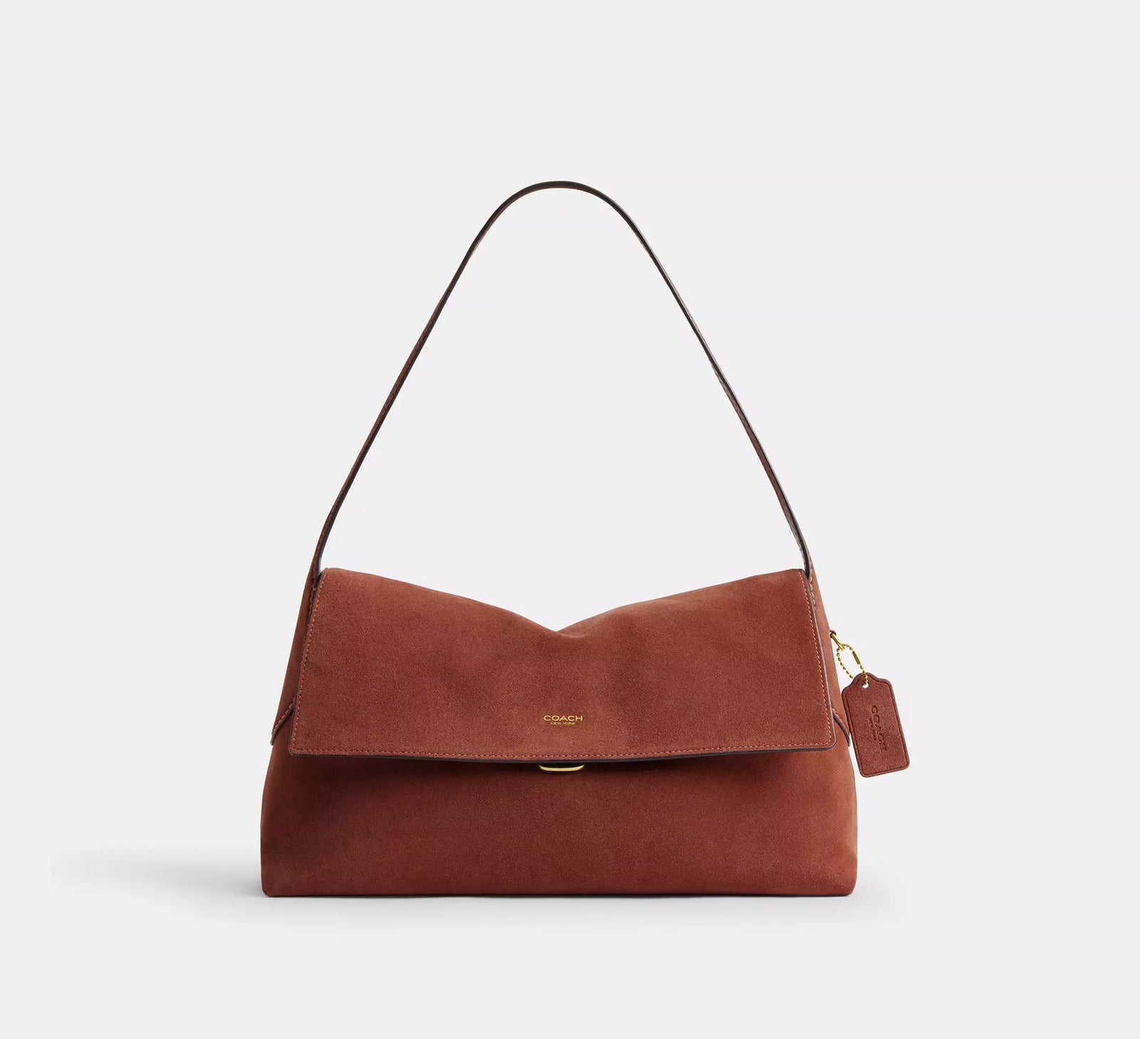 Coach Chelsea Shoulder Bag 36 - Clay/Brass/Suede