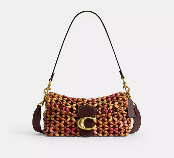Coach Tabby Shoulder Bag 26 With Wooden Beading - Maple Multi
