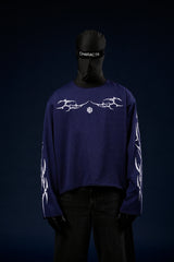 Chrome Blue Waffle Knit T-Shirt