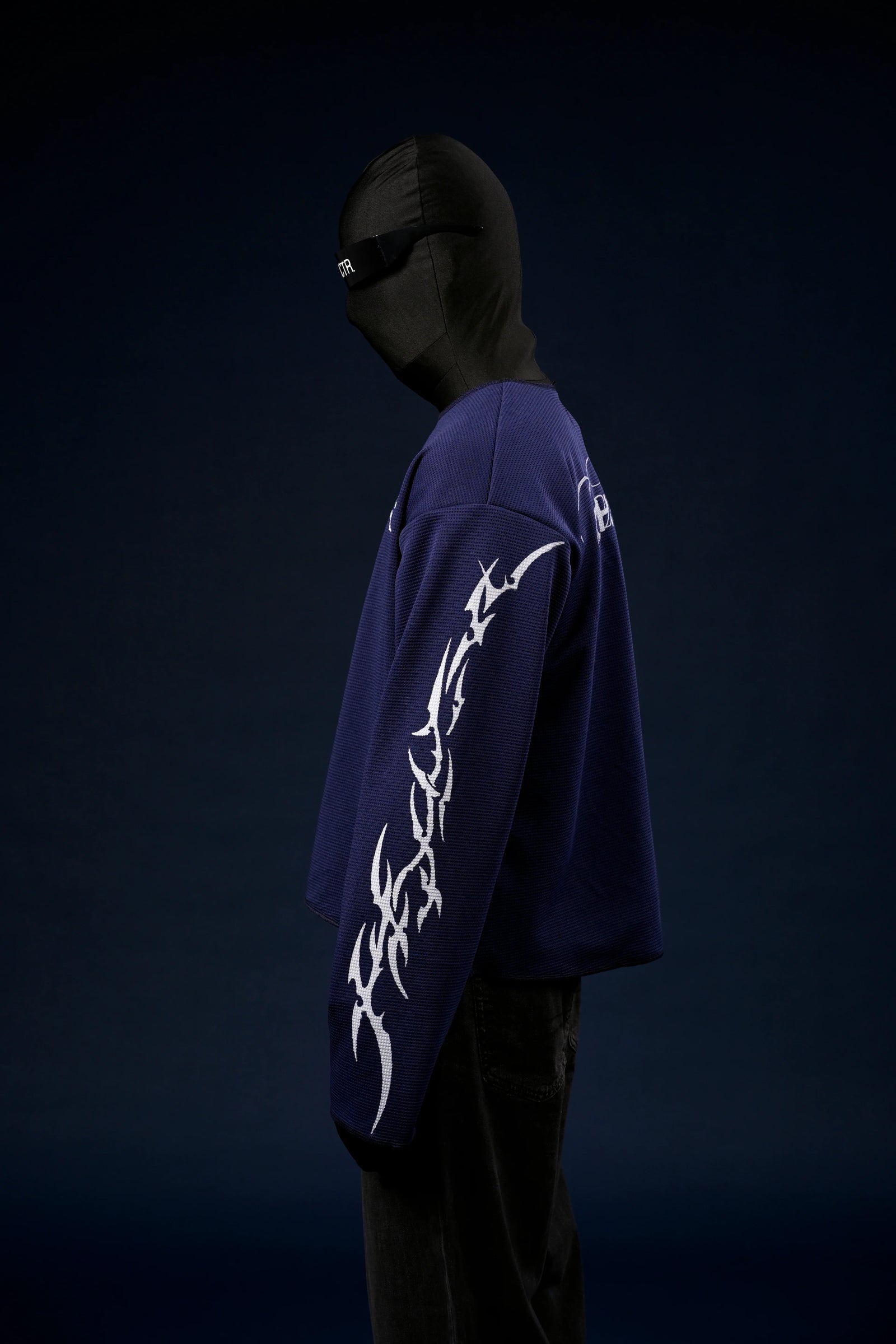 Charactr Chrome Blue Waffle Knit T-Shirt