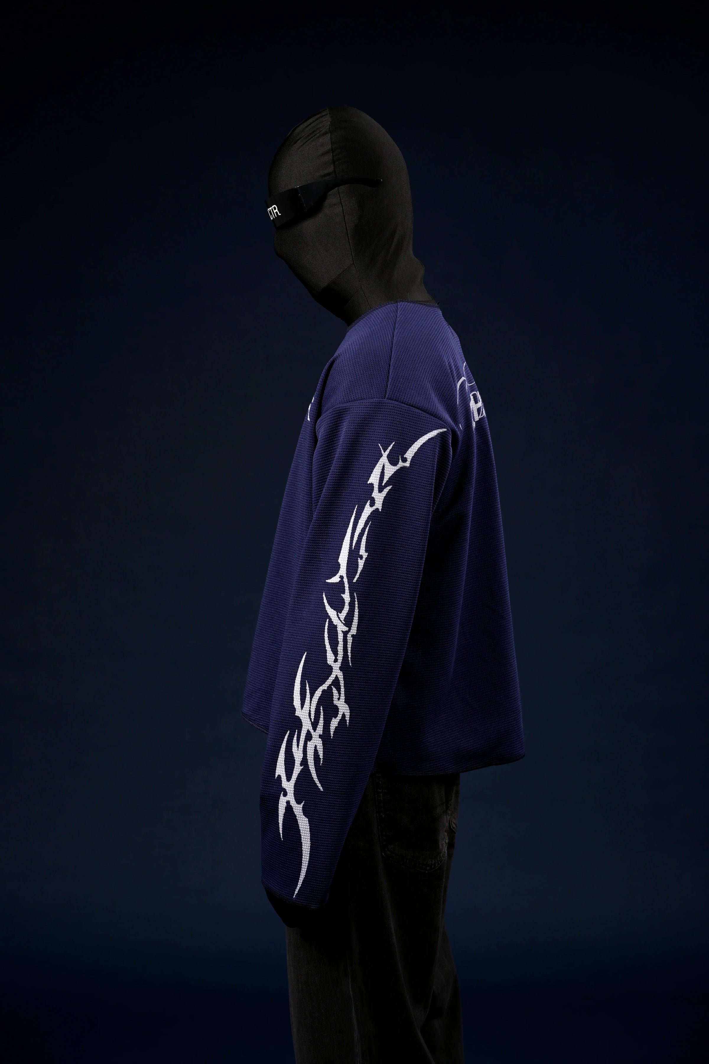 Charactr Chrome Blue Waffle Knit T-Shirt