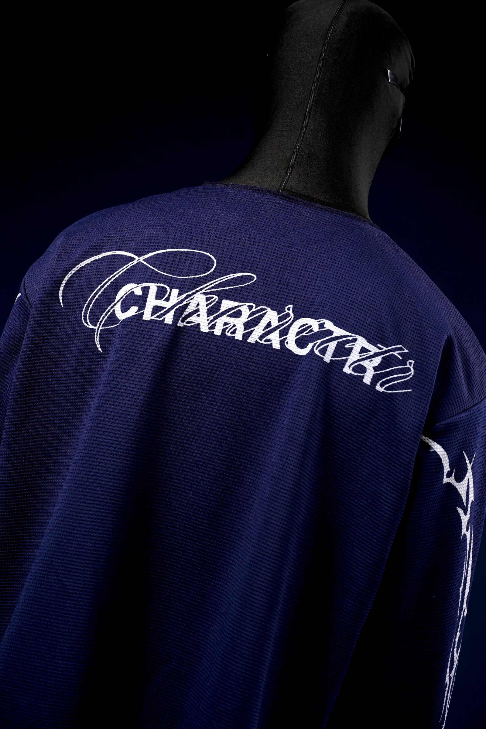 Charactr Chrome Blue Waffle Knit T-Shirt