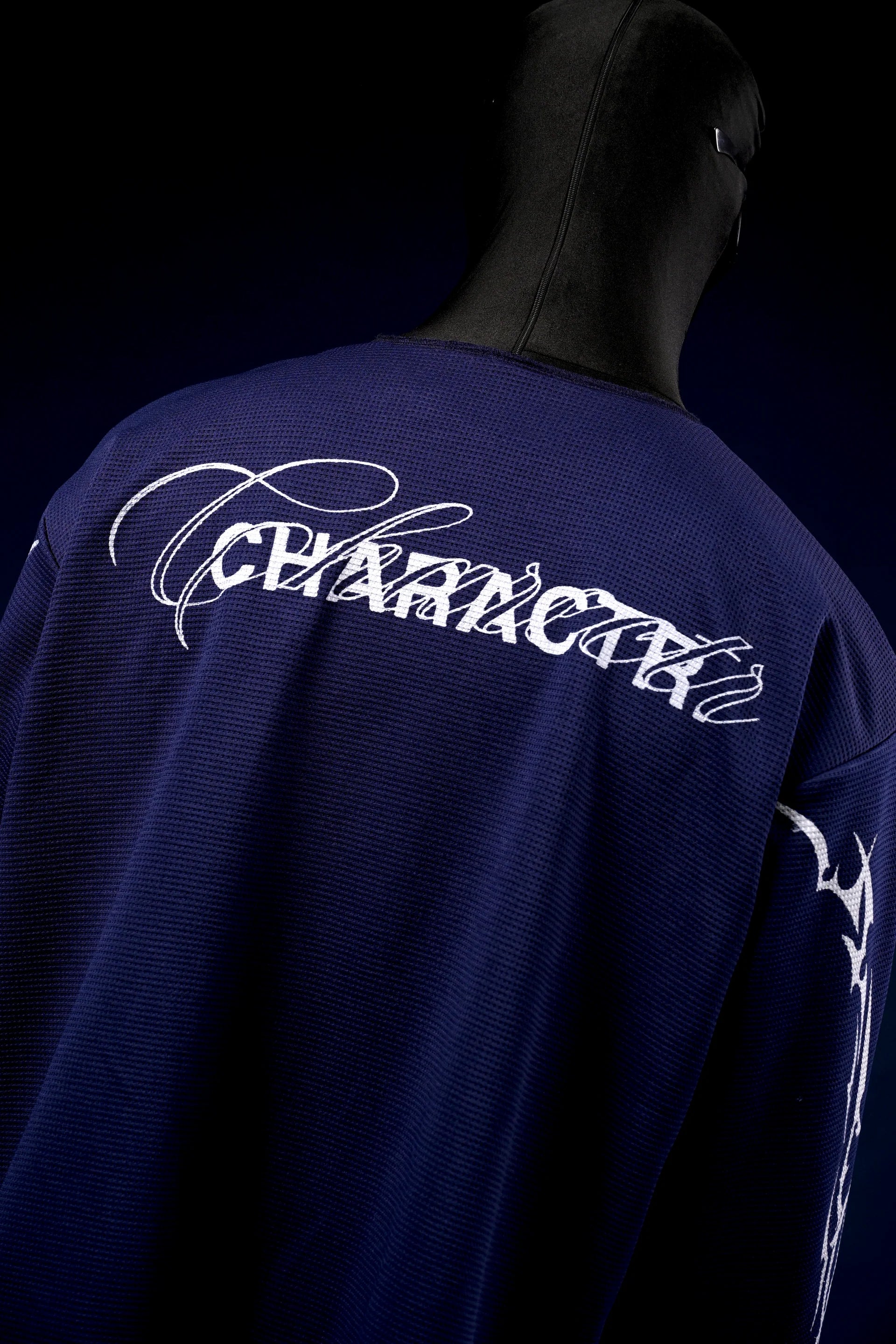 Charactr Chrome Blue Waffle Knit T-Shirt