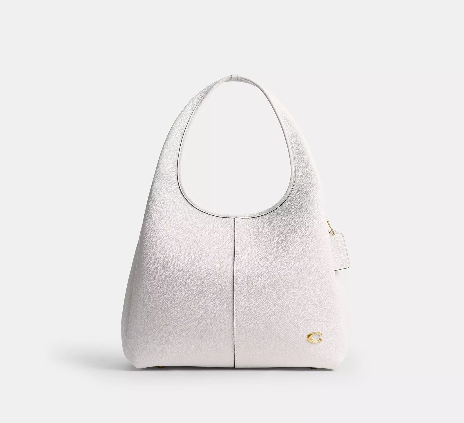 Lana Shoulder Bag - Chalk/Brass/Polished Pebble Leather