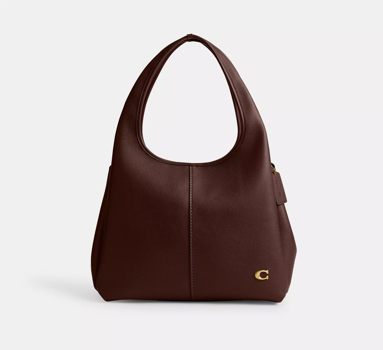 Lana Shoulder Bag - Maple/Brass/Polished Pebble Leather