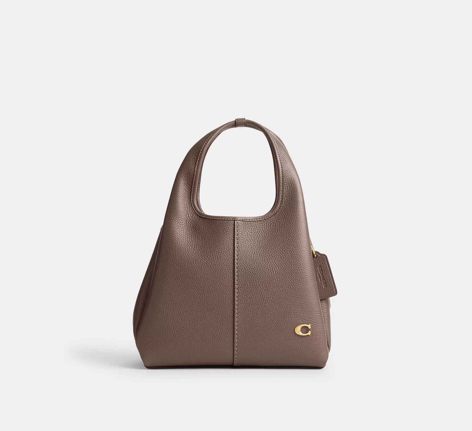 Coach Lana Shoulder Bag 23 - Dark Stone/Brass/Polished Pebble Leather