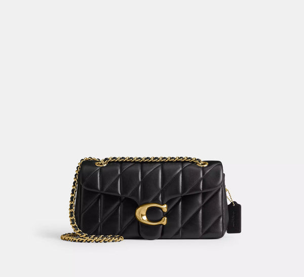 Coach Tabby Shoulder Bag 26 With Pillow Quilting - Black/Brass/Smooth Leather