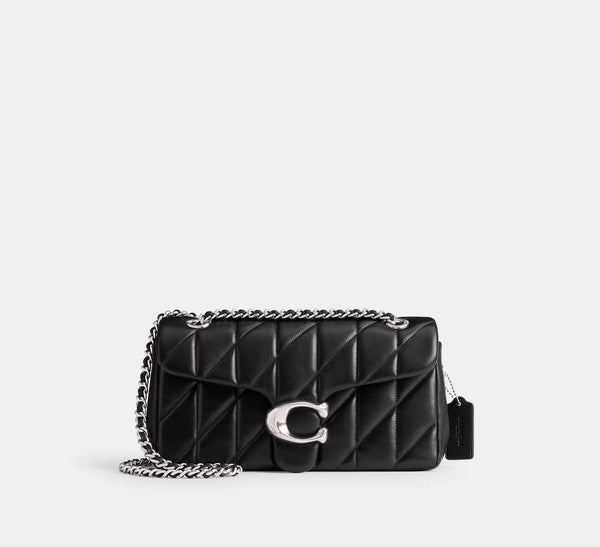 Coach Tabby Shoulder Bag 26 With Pillow Quilting - Black/Silver/Smooth Leather