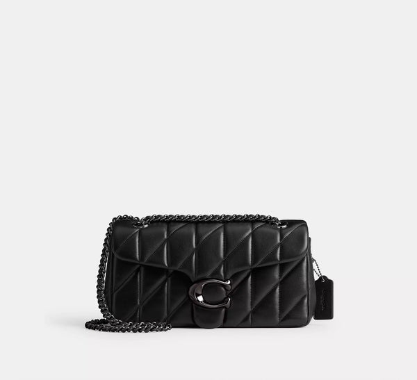 Coach Tabby Shoulder Bag 26 With Pillow Quilting - Black/Pewter/Smooth Leather