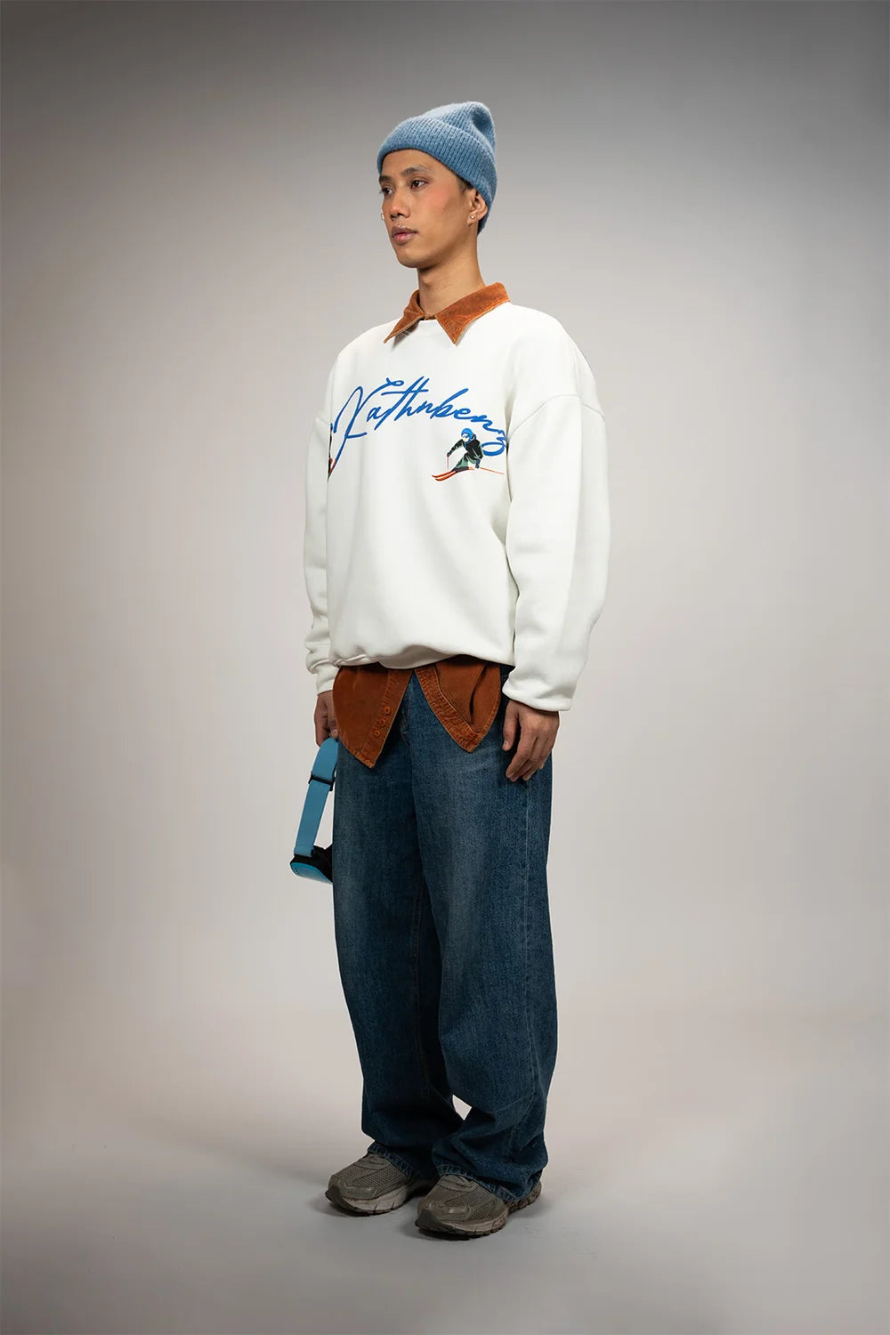 Kathnbenz Oversized Off White Sweatshirt -  Winter Glide